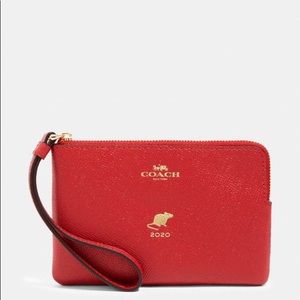 Coach Lunar New Year Rat Corner Zip Wristlet